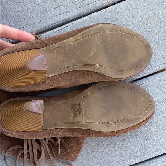 American Eagle Leather Fringe Booties - Picture 2 of 5